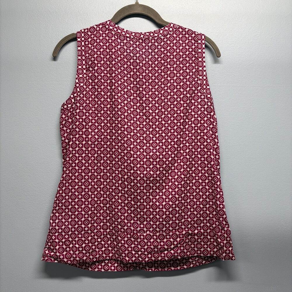 Banana Republic Fushia - Circle Flower Print Sleeveless Top Ladies - Sz Medium - Picture 4 of 5